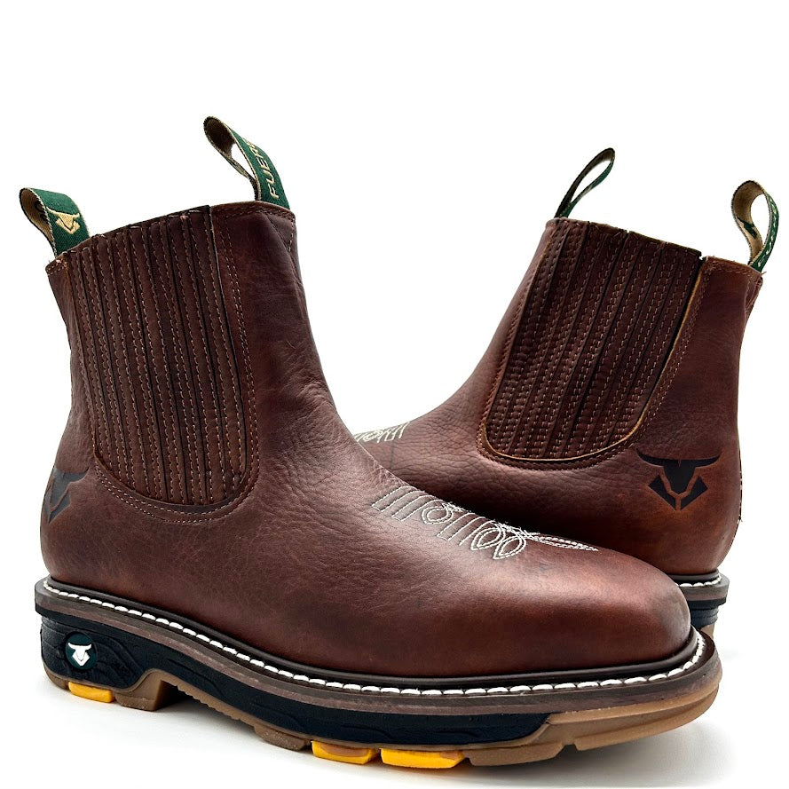 3978 Ocre - Botin Rodeo con Casco Acero