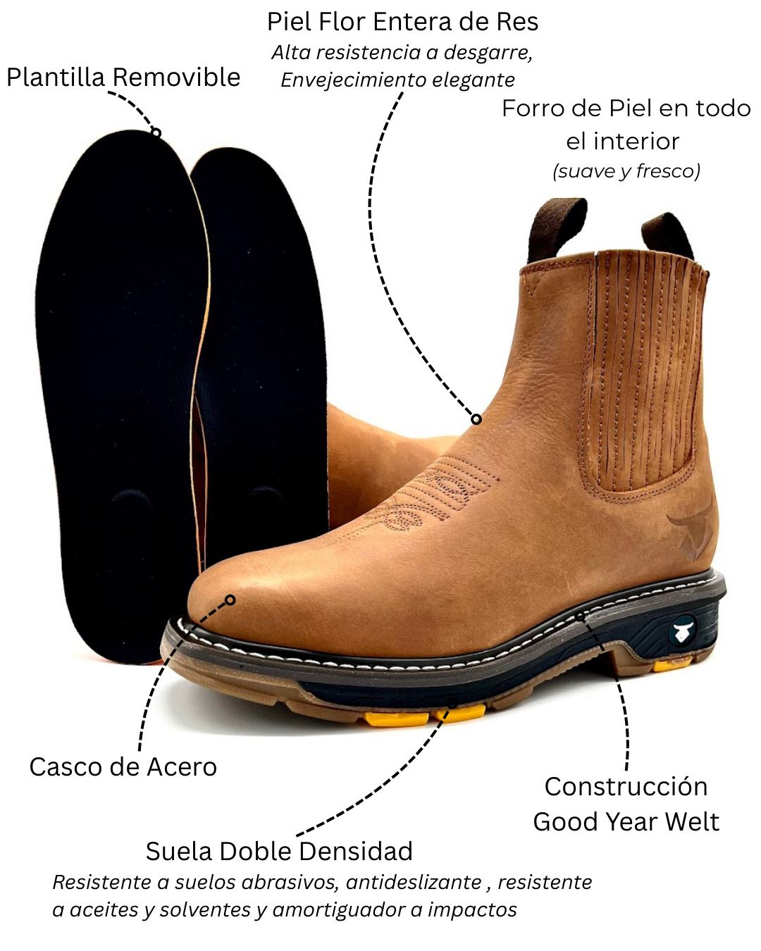 C-175 Botin Rodeo con Casco Acero