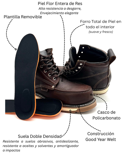 1865 Ocre Borcegui Casco Policarbonato